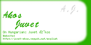 akos juvet business card